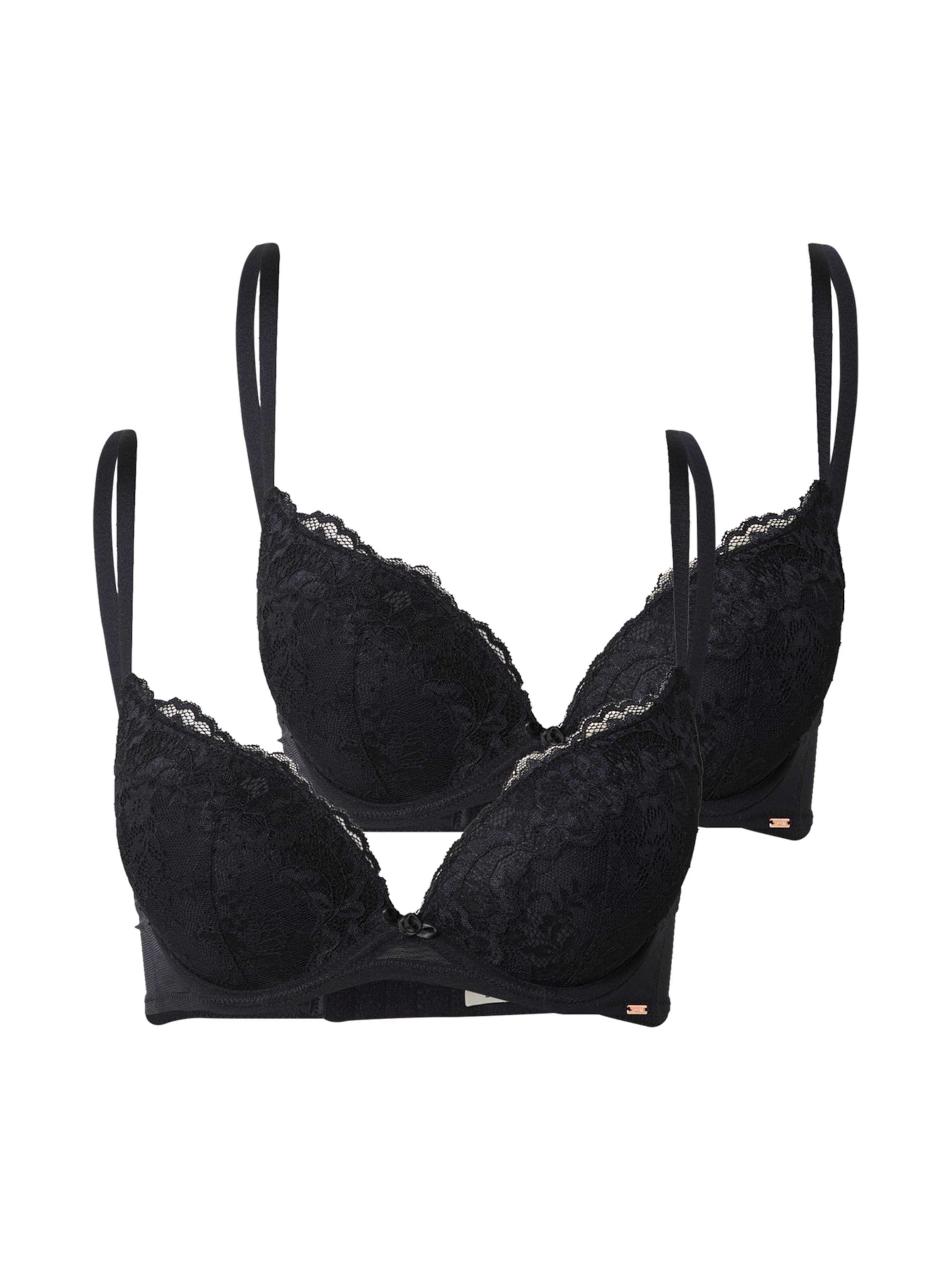 Dorina T-särgi Rinnahoidja 'PLUNGE', värv must: eest vaates