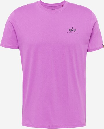 Coupe regular T-Shirt ALPHA INDUSTRIES en violet : devant