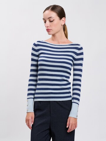 Influencer - Jersey en azul: frente