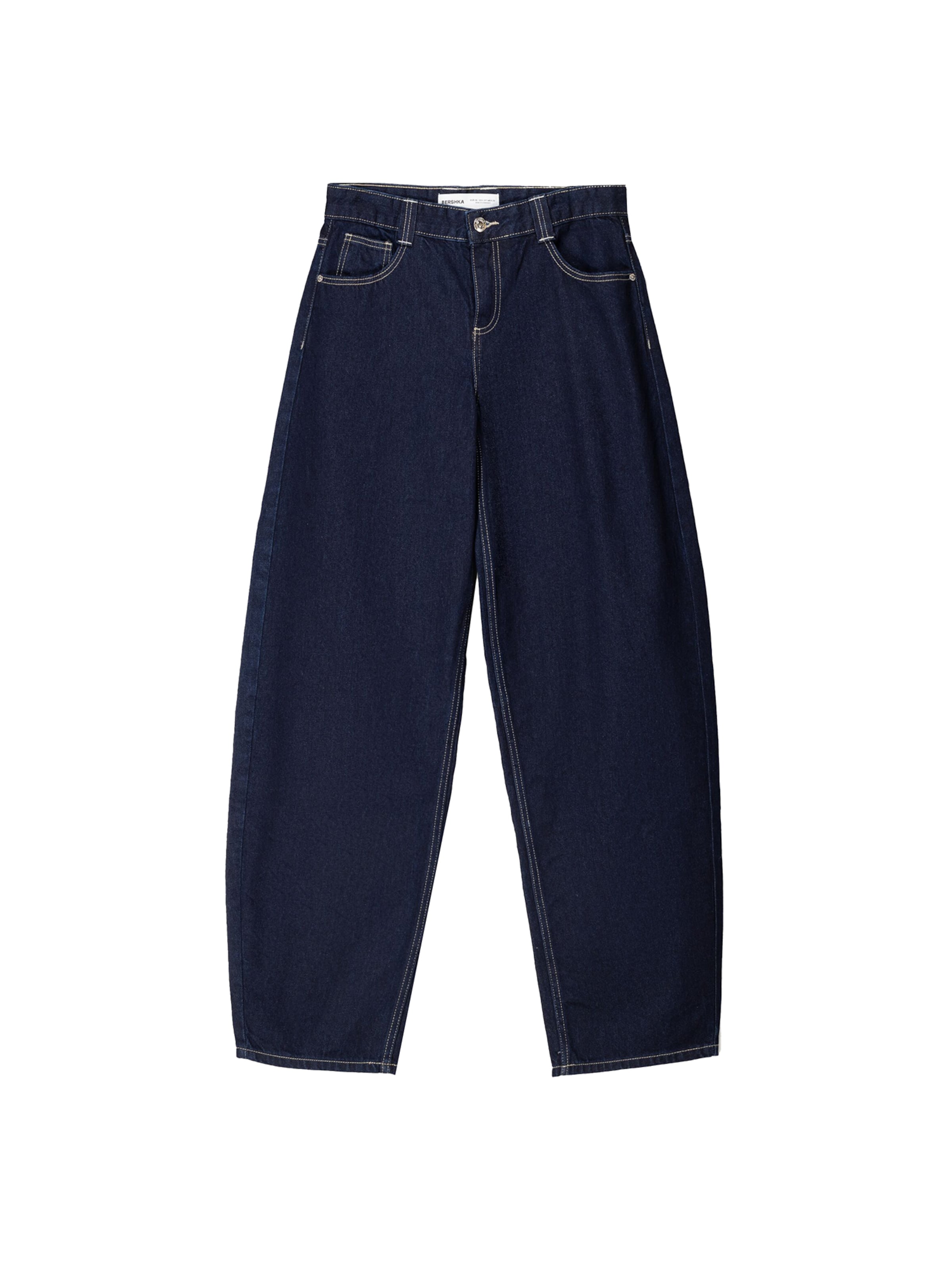 Bershka Baggy Дънки в синьо: отпред