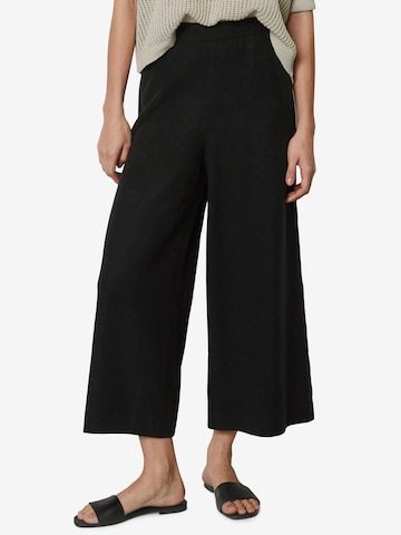 Wide Leg Pantalon Marc O'Polo en noir : devant