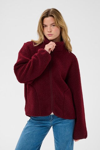 Kaffe Fleecejakke 'KAAlly' i rød: forside