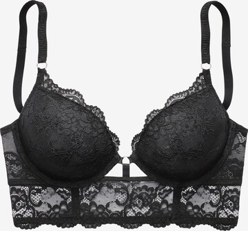 VIVANCE Push-up BH in Schwarz: predná strana