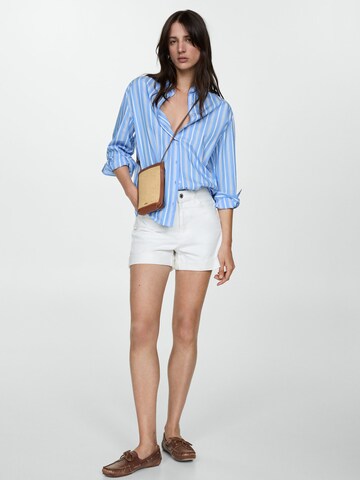 MANGO Regular Jeans 'MOM80' in Blue