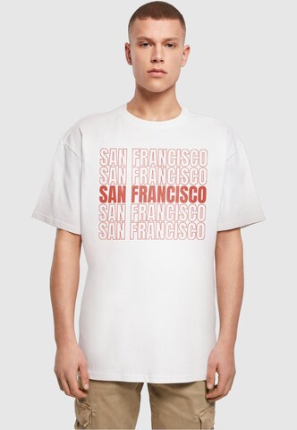 Merchcode T-Shirt 'San Francisco' in Weiß: predná strana
