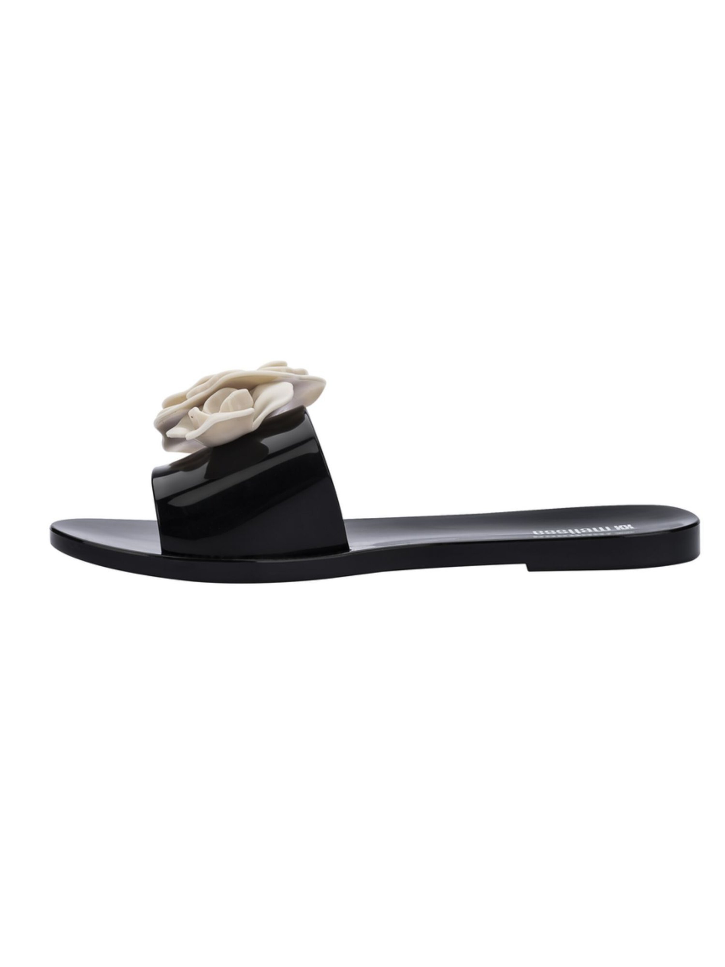 MELISSA Mule 'Babe Petals' in Black: front