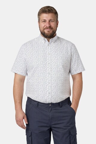 Men Plus Comfort fit Overhemd in Wit: voorkant