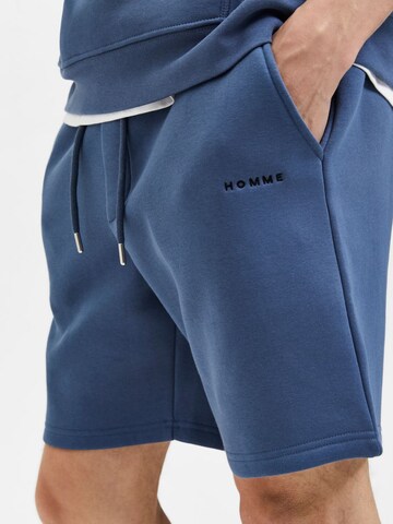 SELECTED HOMME Lużny krój Spodnie w kolorze niebieski