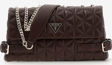 Sac à bandoulière 'PAISLEIGH' GUESS en marron : devant