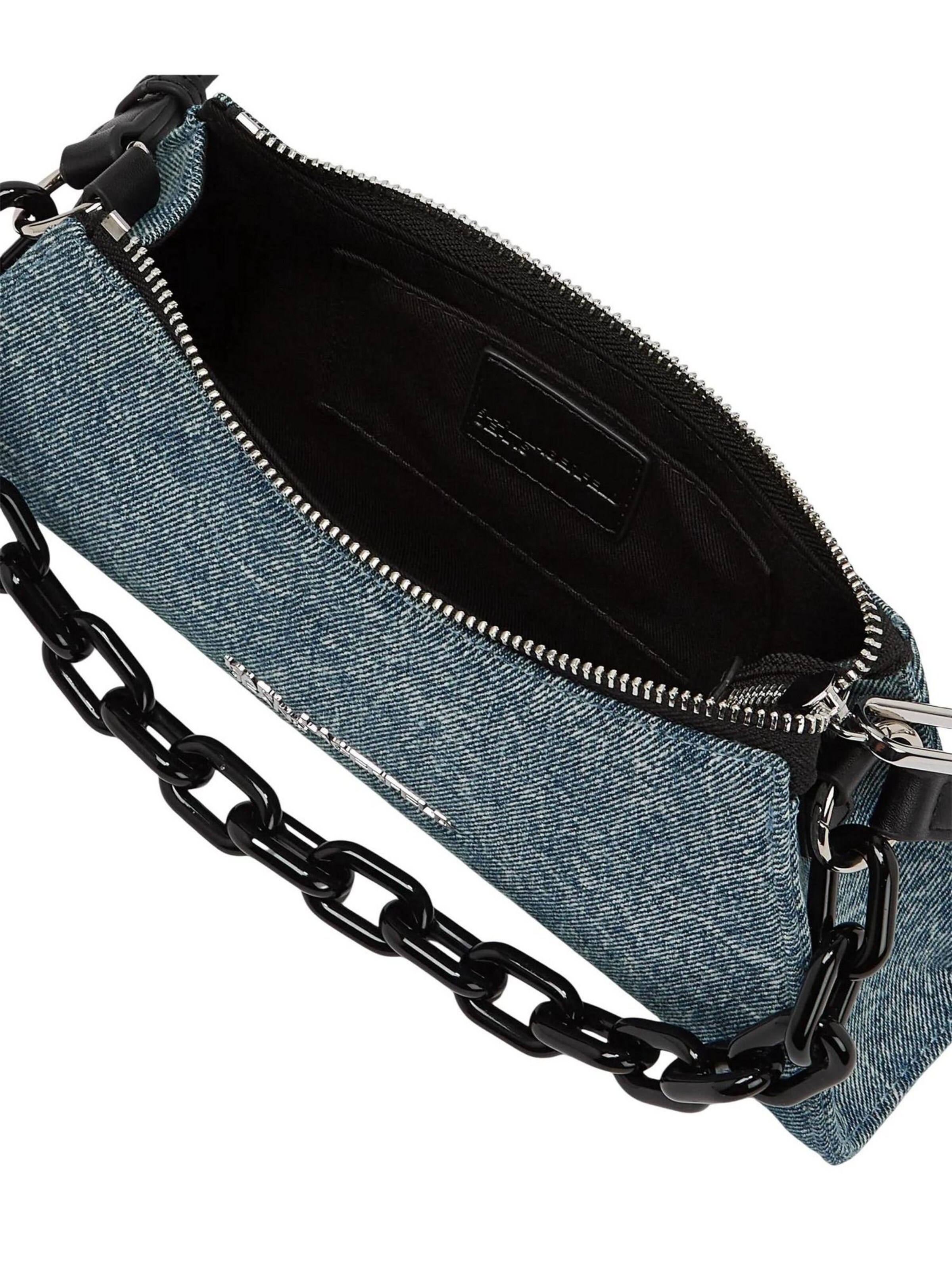 KARL LAGERFELD JEANS - Bolso de hombro 'KLJ Denim Chain Sm Shoulderbag B2W30123' en azul