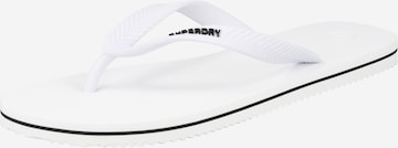 Superdry T-Bar Sandals in White: front