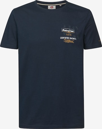 T-Shirt Petrol Industries en bleu : devant