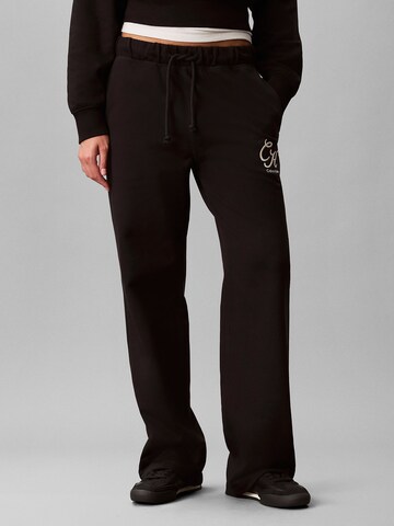 Calvin Klein Jeans Loose fit Trousers in Black: front