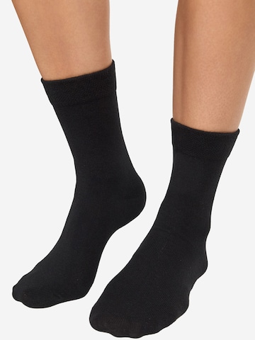 Nur Die - Calcetines ' Classic Komfortbund ' en negro: frente