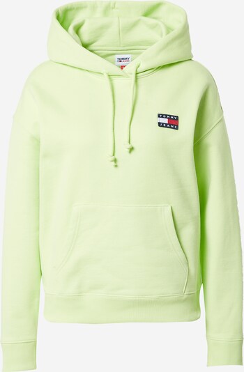 Bluză de molton Tommy Jeans pe albastru închis / limetă / roșu / alb, Vizualizare produs