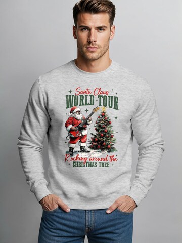 Neverless Sweatshirt 'Santa World Tour' in Grey