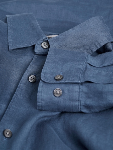 mėlyna JACK & JONES Standartinis modelis Marškiniai 'LAWRENCE'