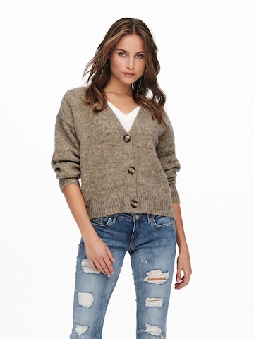 Cardigan 'Celina' ONLY en marron : devant