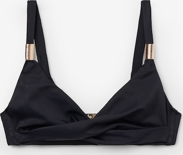 CALZEDONIA Triangle Bikini Top in Black: front