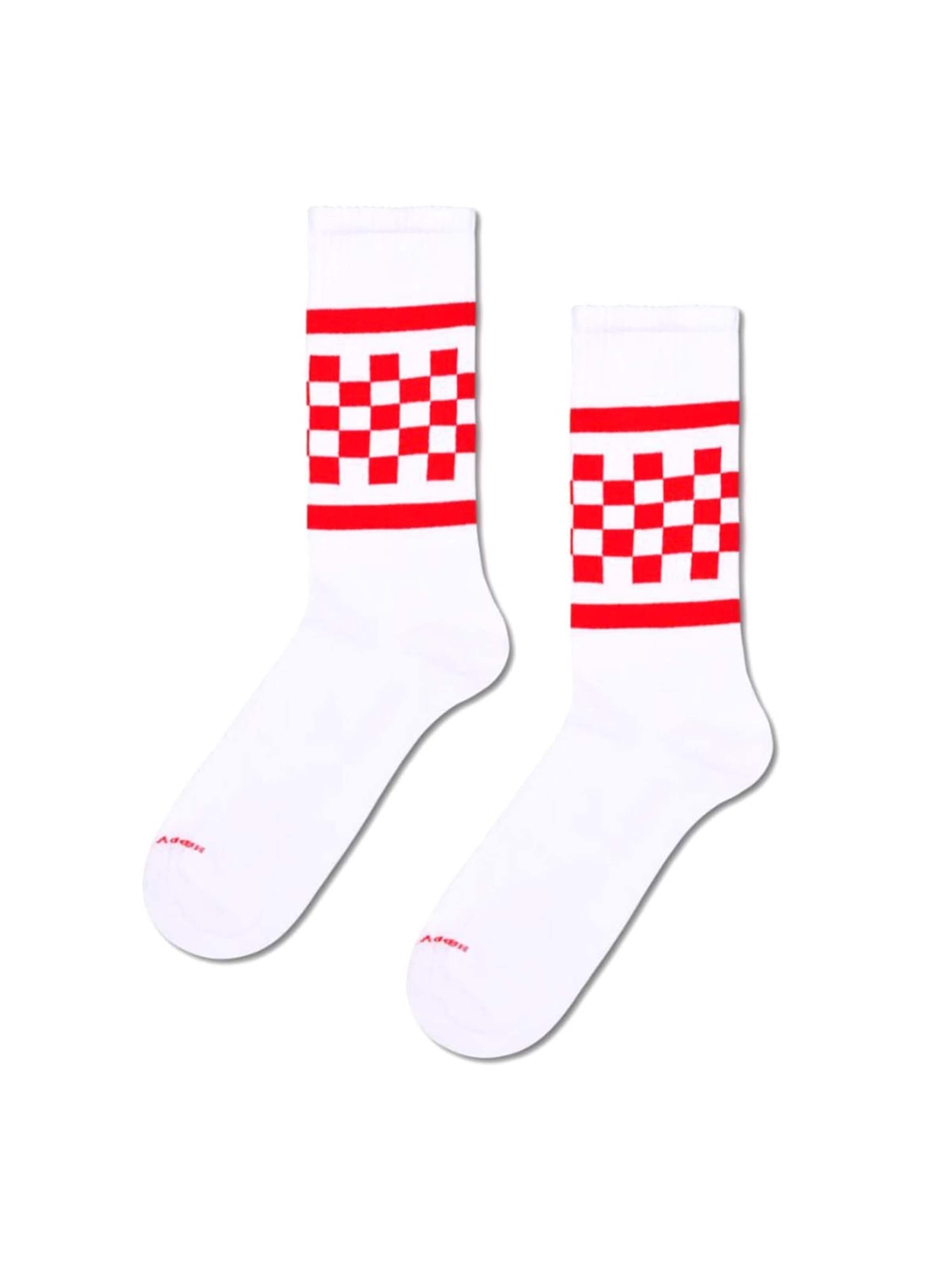 Calzino di Happy Socks in bianco: frontale