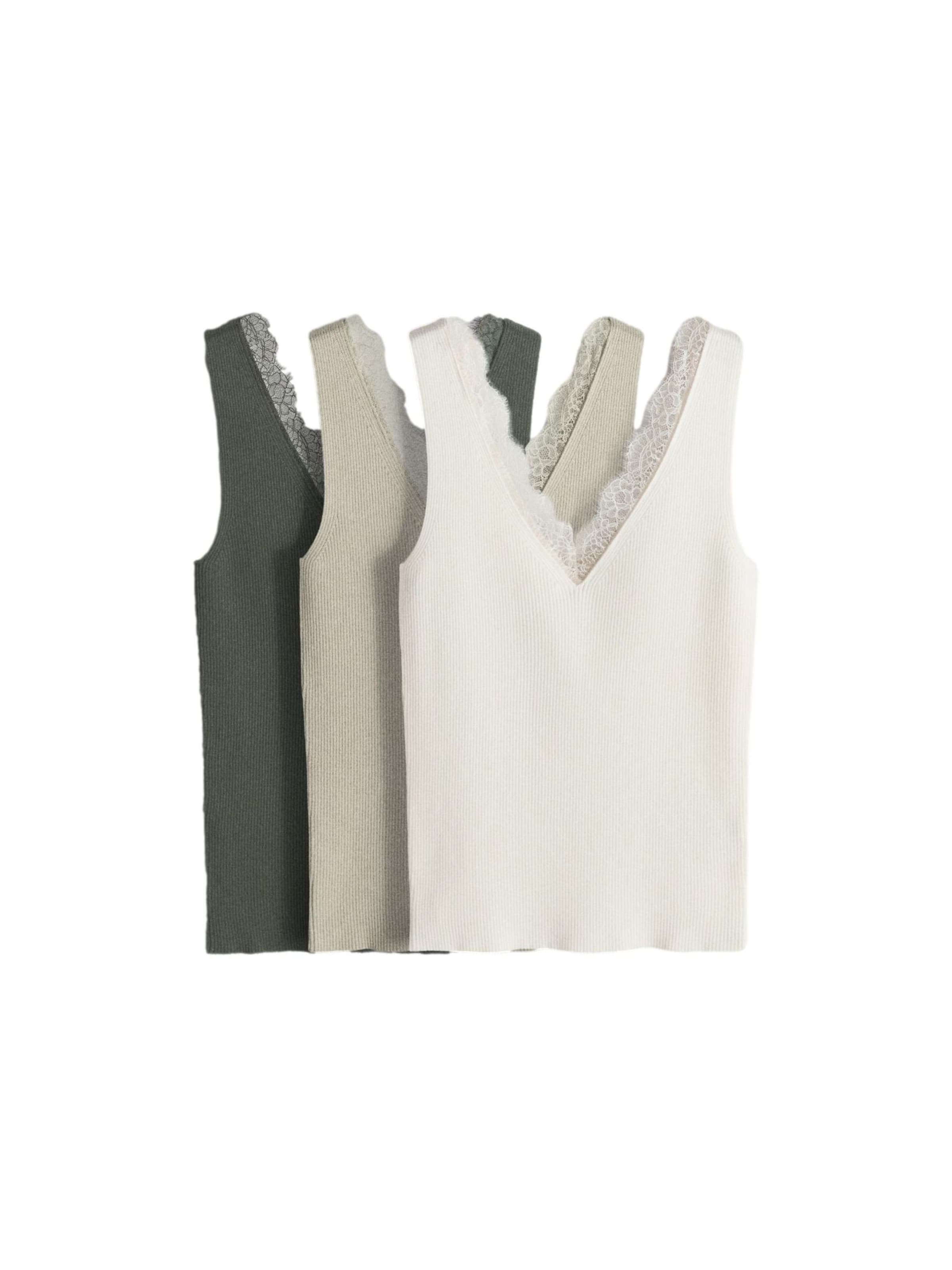 Tops en tricot The Set en gris : devant