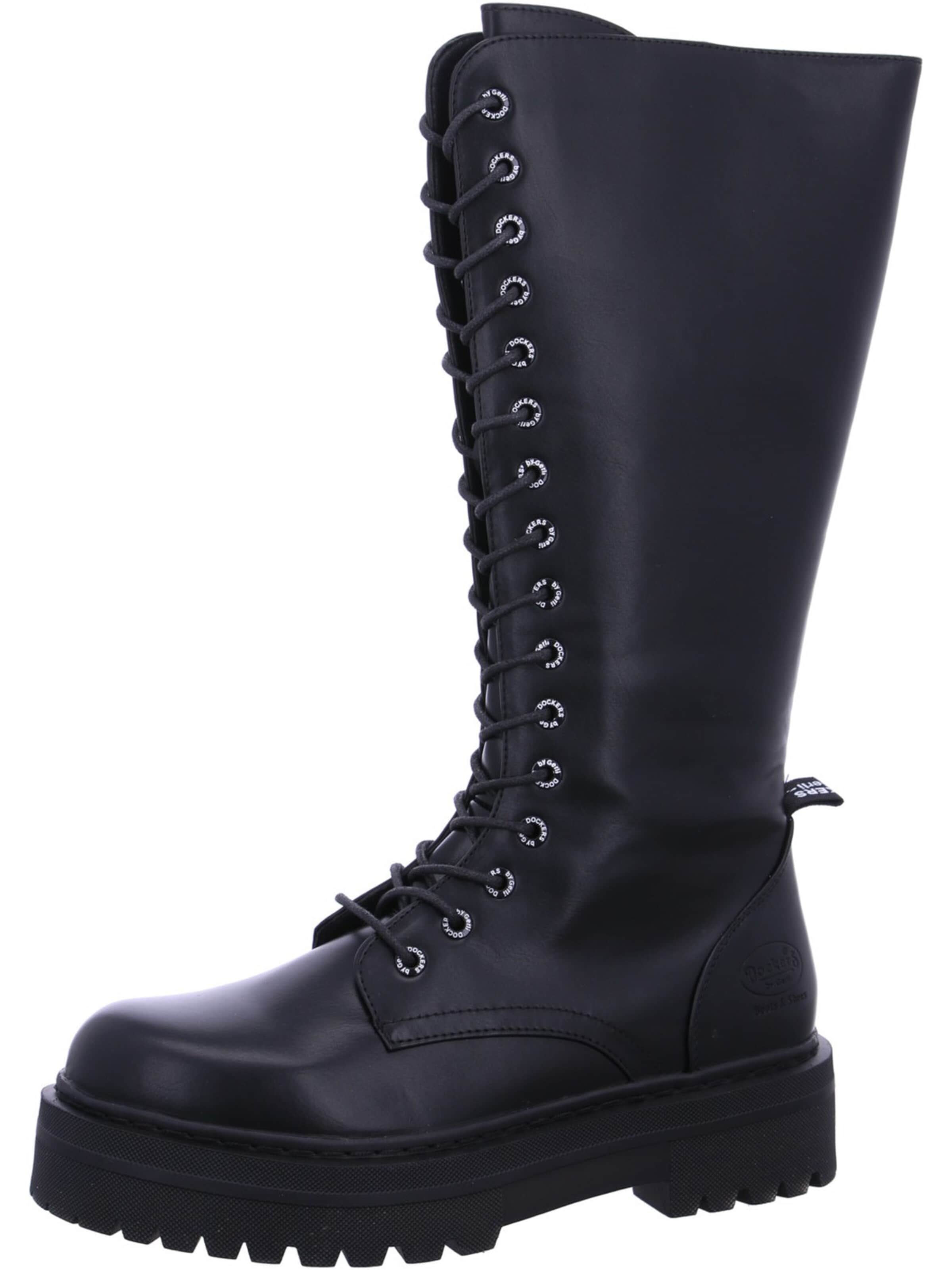 Dockers by Gerli Čižmy nad koleno 'Dockers by Gerli Langschaftstiefel  Schwarz' - Čierna: predná strana