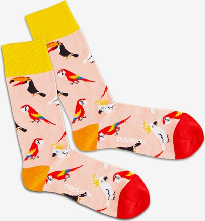 DillySocks Čarape u žuta / miks boja / narančasta / puder roza / crvena, Pregled proizvoda