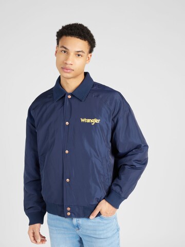 WRANGLER Přechodná bunda – modrá: přední strana