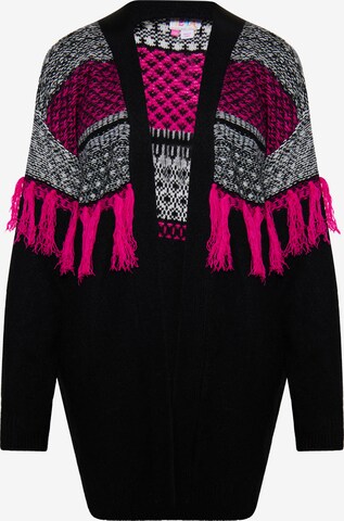 IZIA Knit cardigan 'Eyota' in Black: front