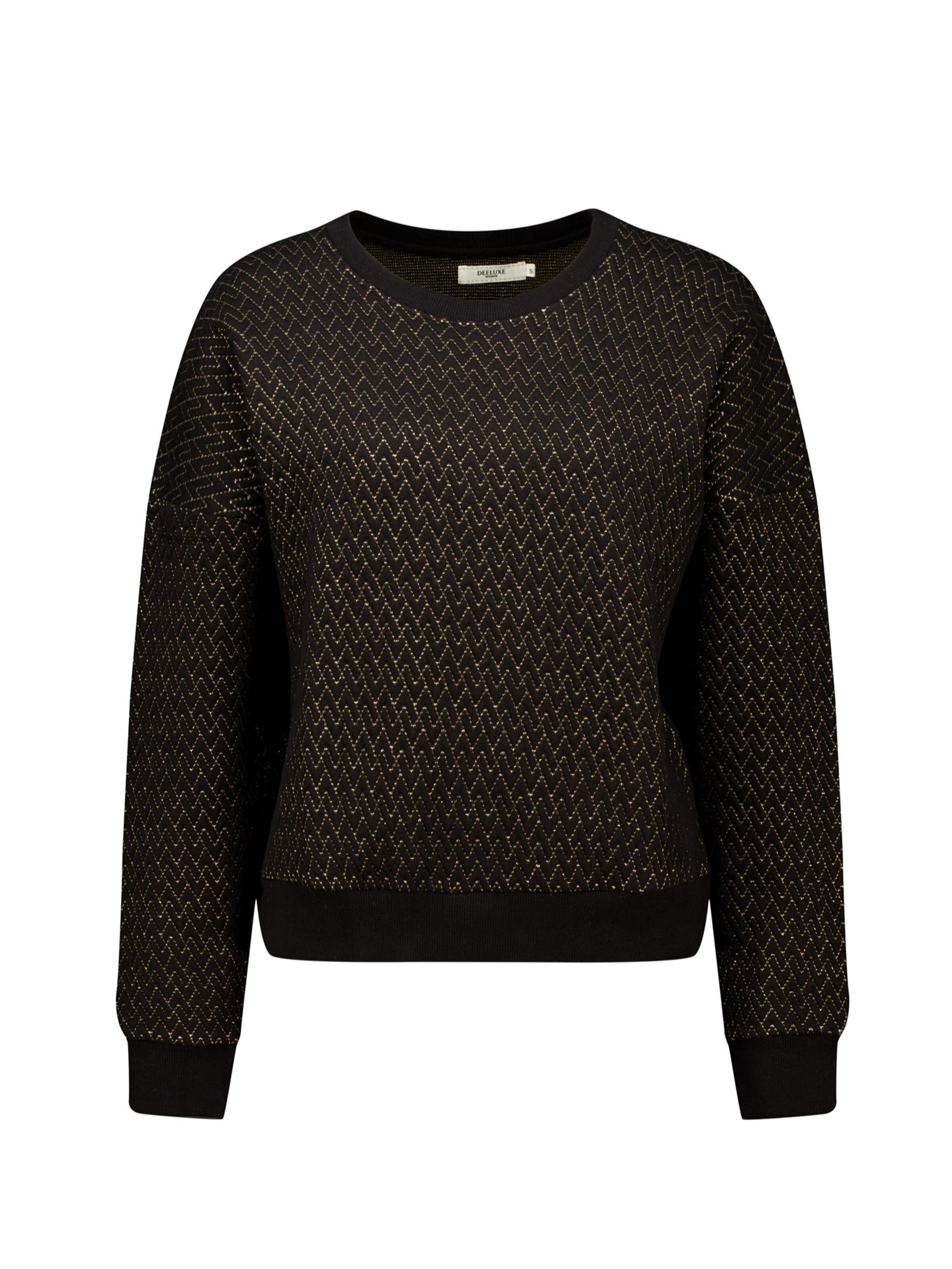 Sweat-shirt Deeluxe en noir : devant