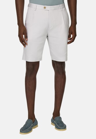 Loosefit Pantalon à plis Boggi Milano en blanc : devant
