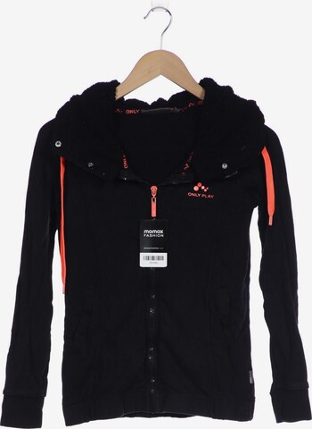 ONLY Sweatshirt & Zip-Up Hoodie in XS in Black: front