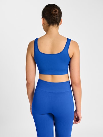 Hummel Bustier Sporttop in Blauw