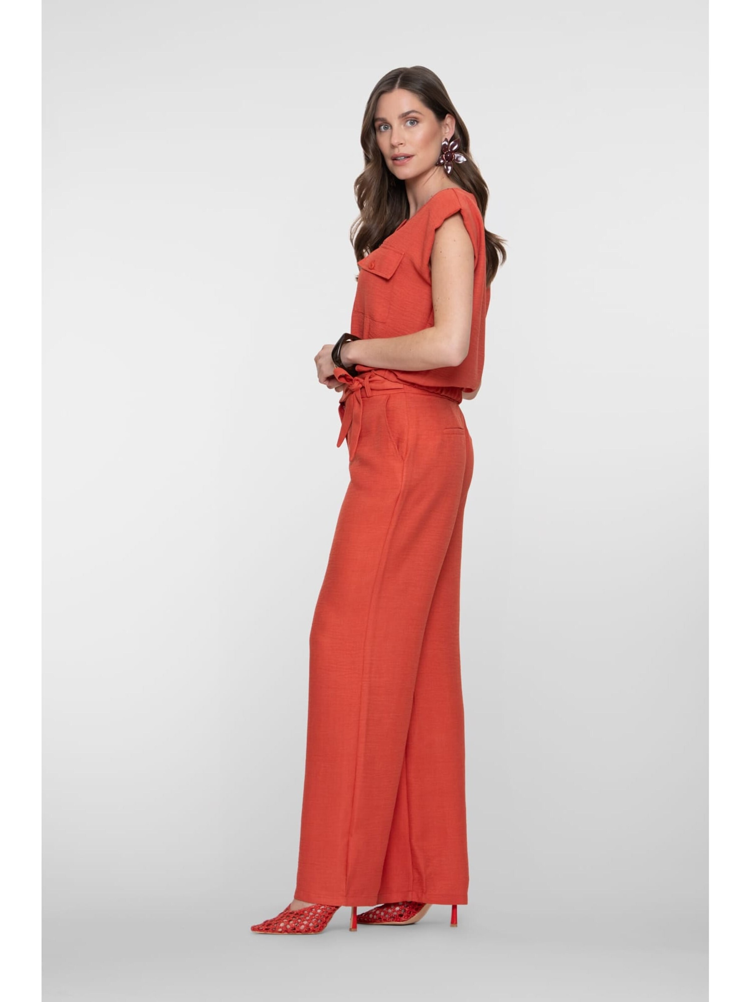 Geisha Baggy Trousers in Red