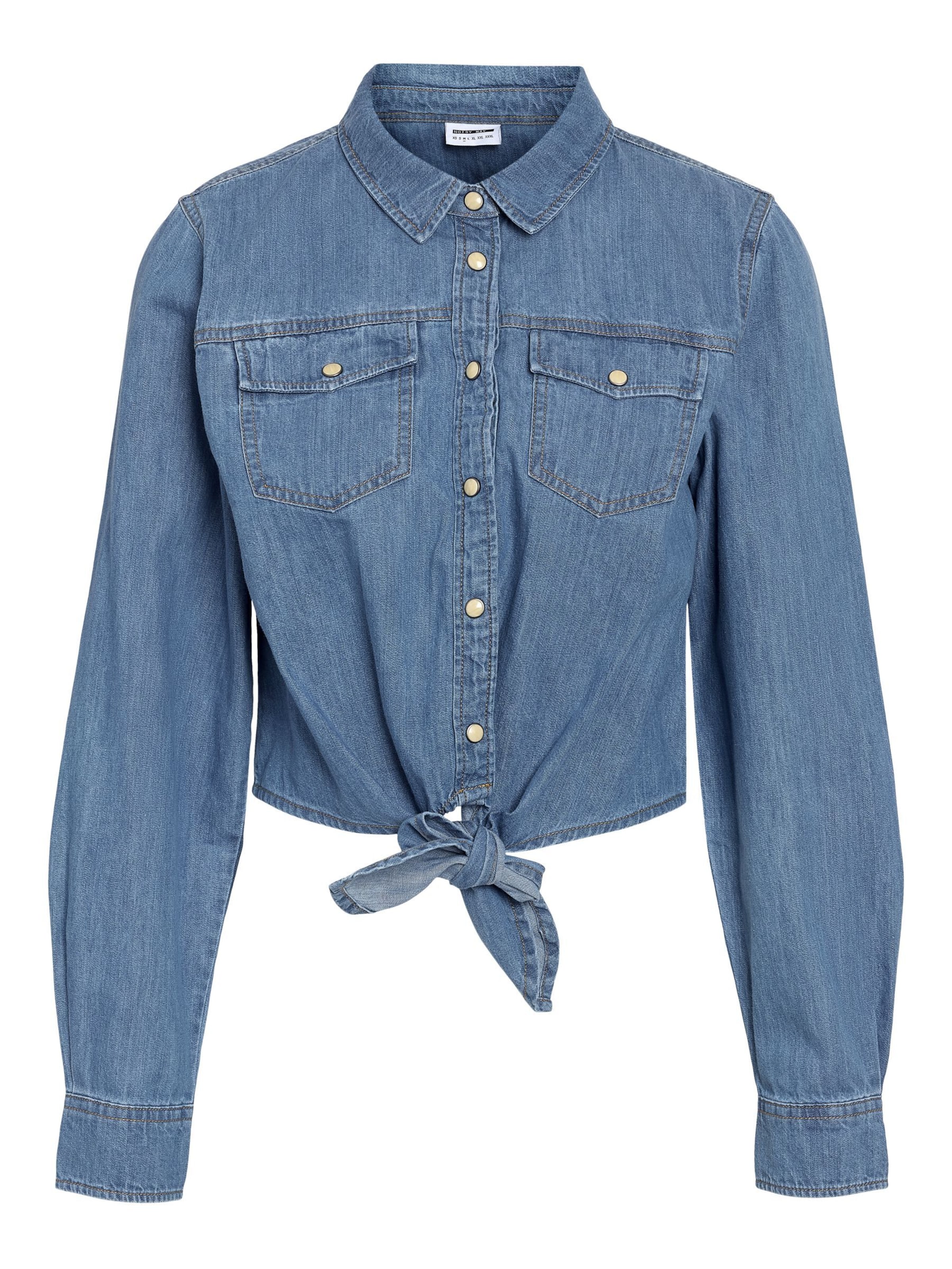Noisy may - Blusa 'NMHelsa' em azul: frente