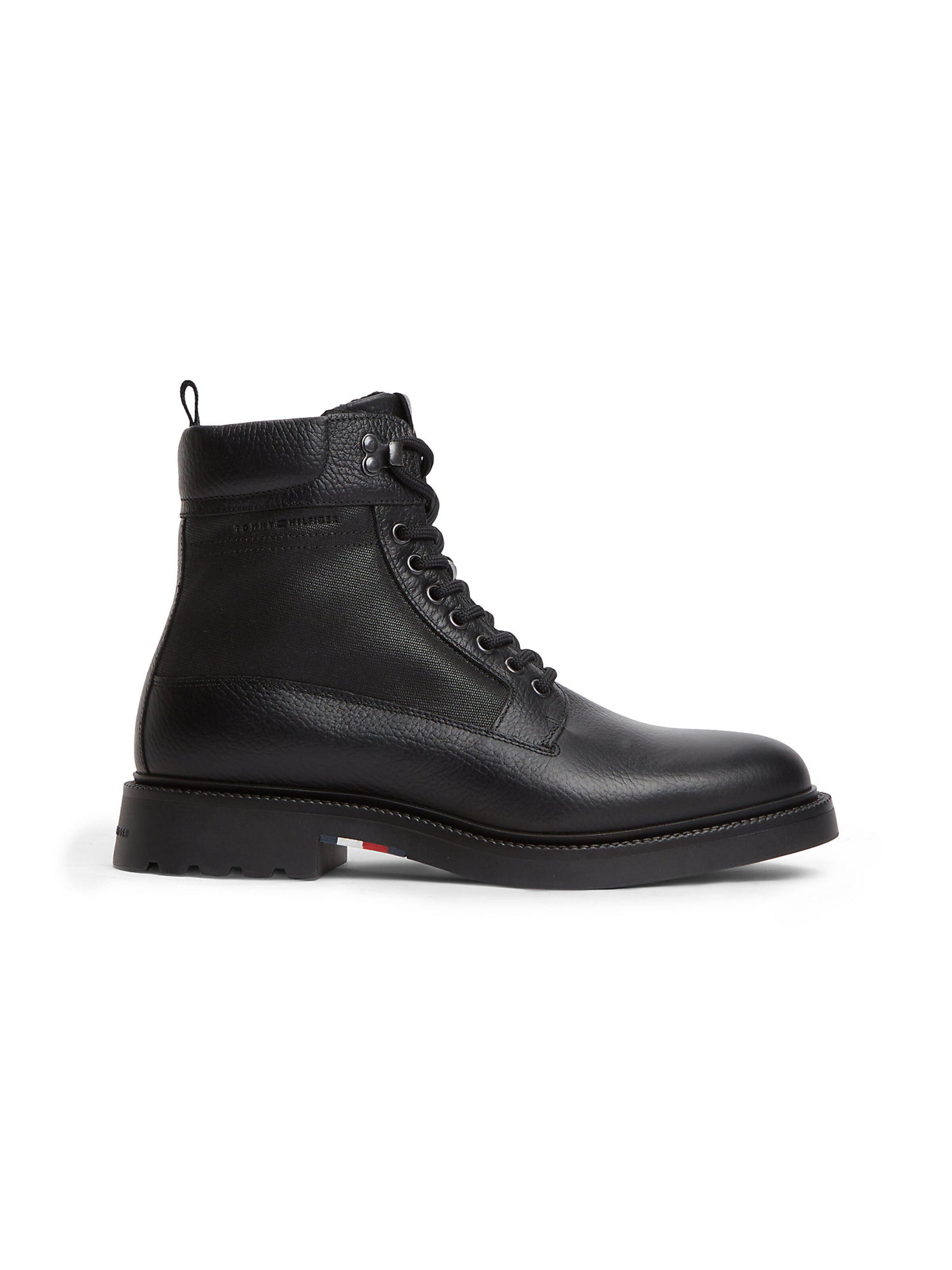 TOMMY HILFIGER Schnürboots in Schwarz