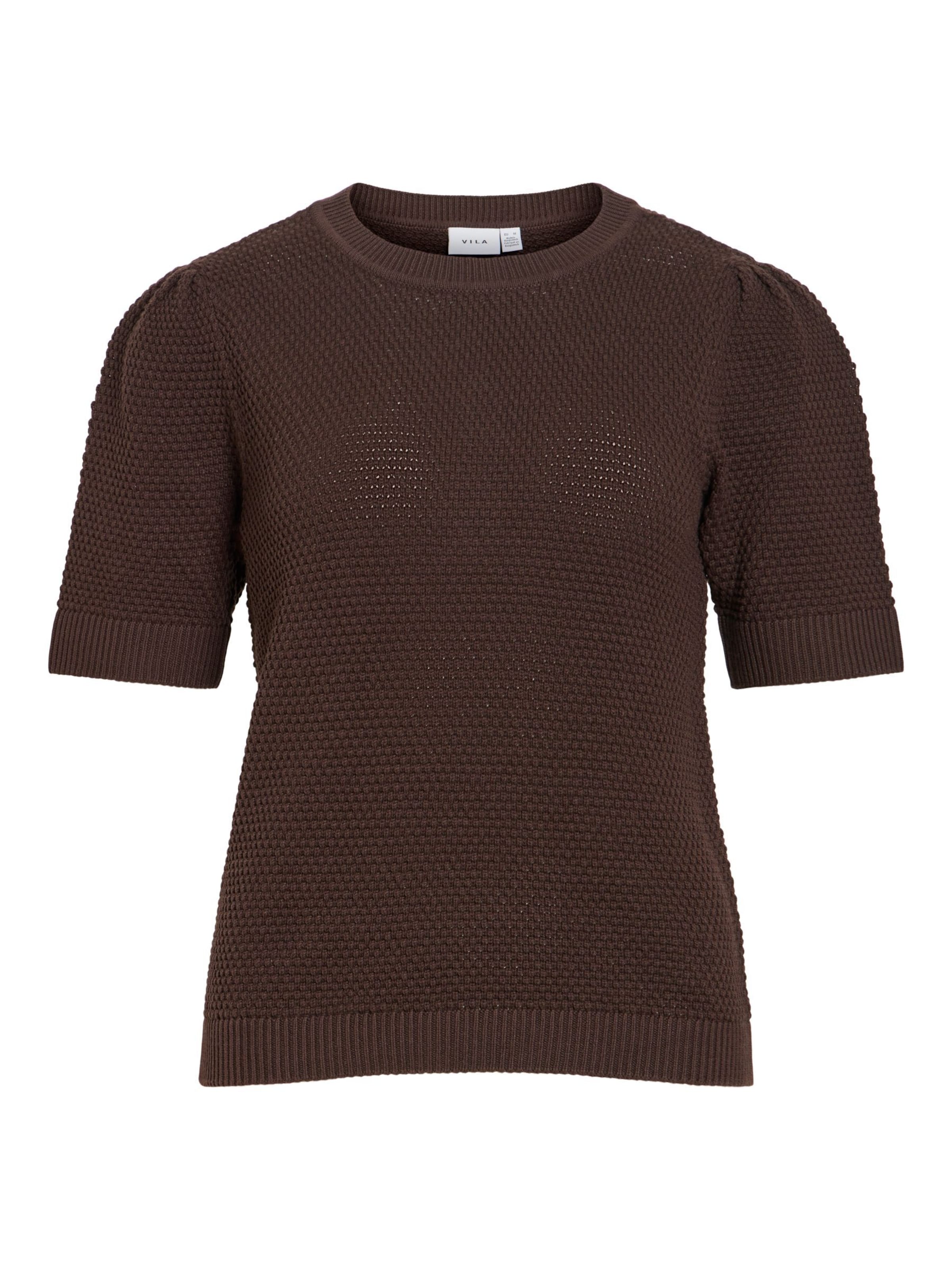 VILA Sweater 'VIDalo' in Brown: front