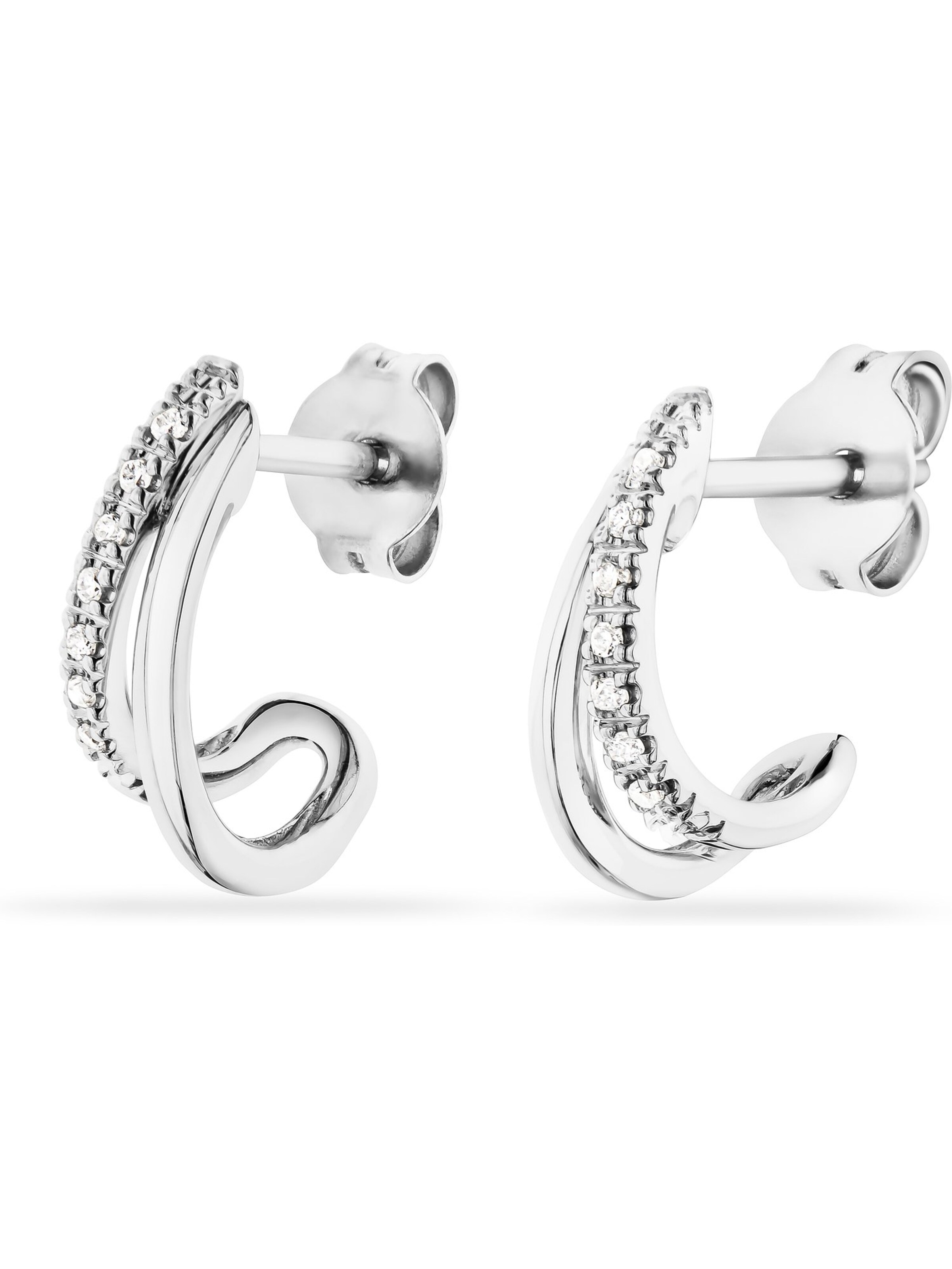 CHRIST Earrings in White: front