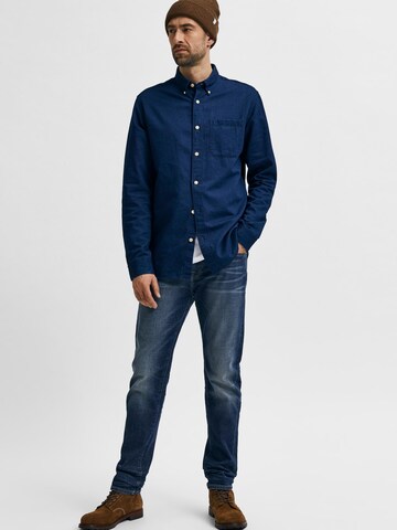 Slimfit Jeans 'Leon' di SELECTED HOMME in blu