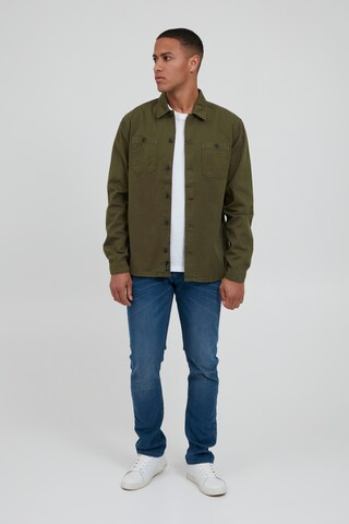 BLEND Comfort fit Button Up Shirt 'AVINO' in Green