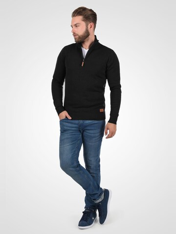BLEND Strickpullover 'Robin' in Schwarz