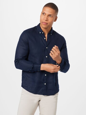 s.Oliver Regular Overhemd in Blauw: voorkant