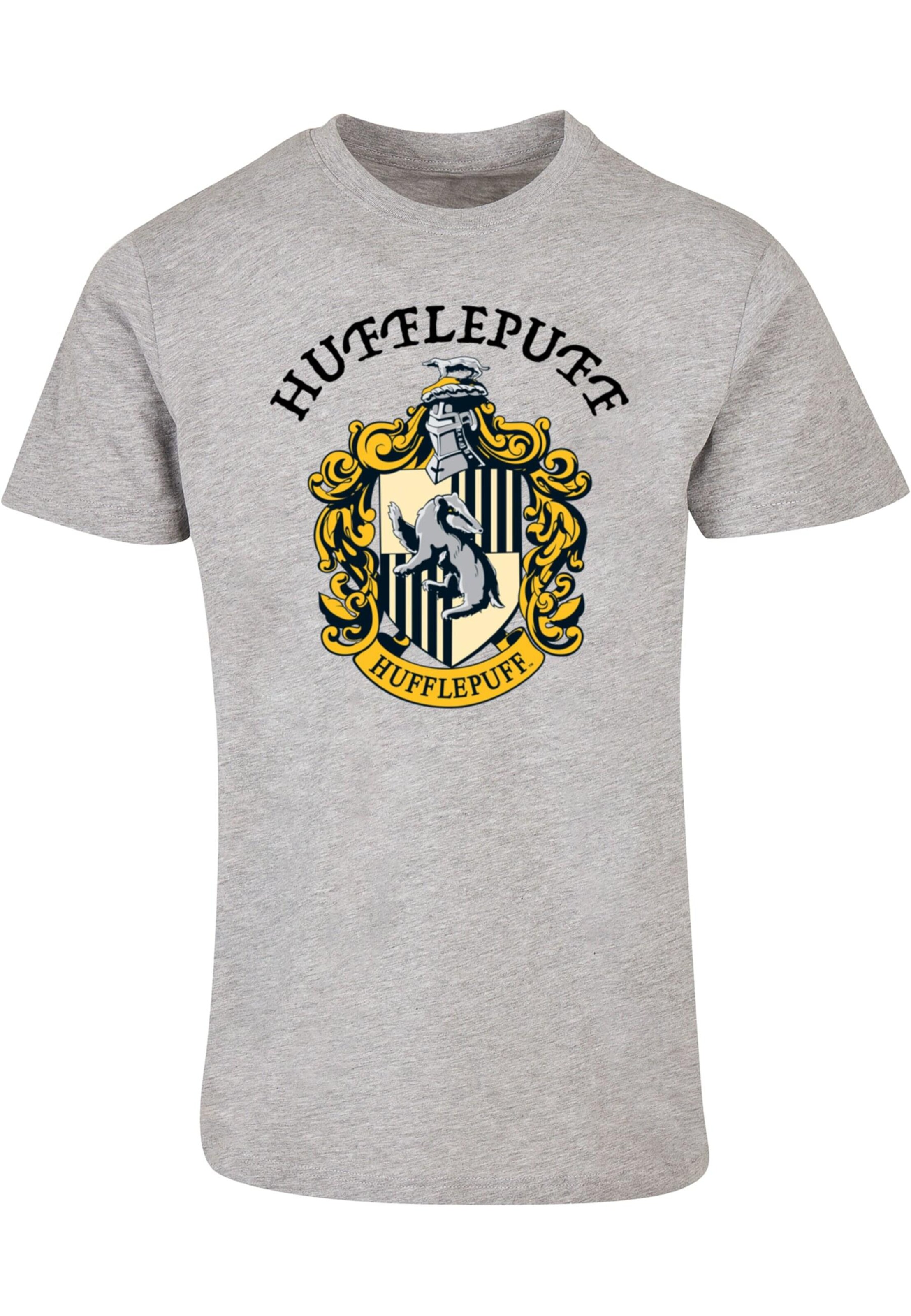 ABSOLUTE CULT Shirt ' Harry Potter - Hufflepuff' in Grey: front