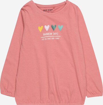 T-Shirt BLUE SEVEN en rose : devant