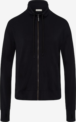 Hanro Zip-Up Hoodie ' Balance ' in Black: front