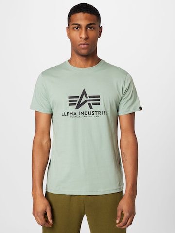 Tricou de la ALPHA INDUSTRIES pe verde: față