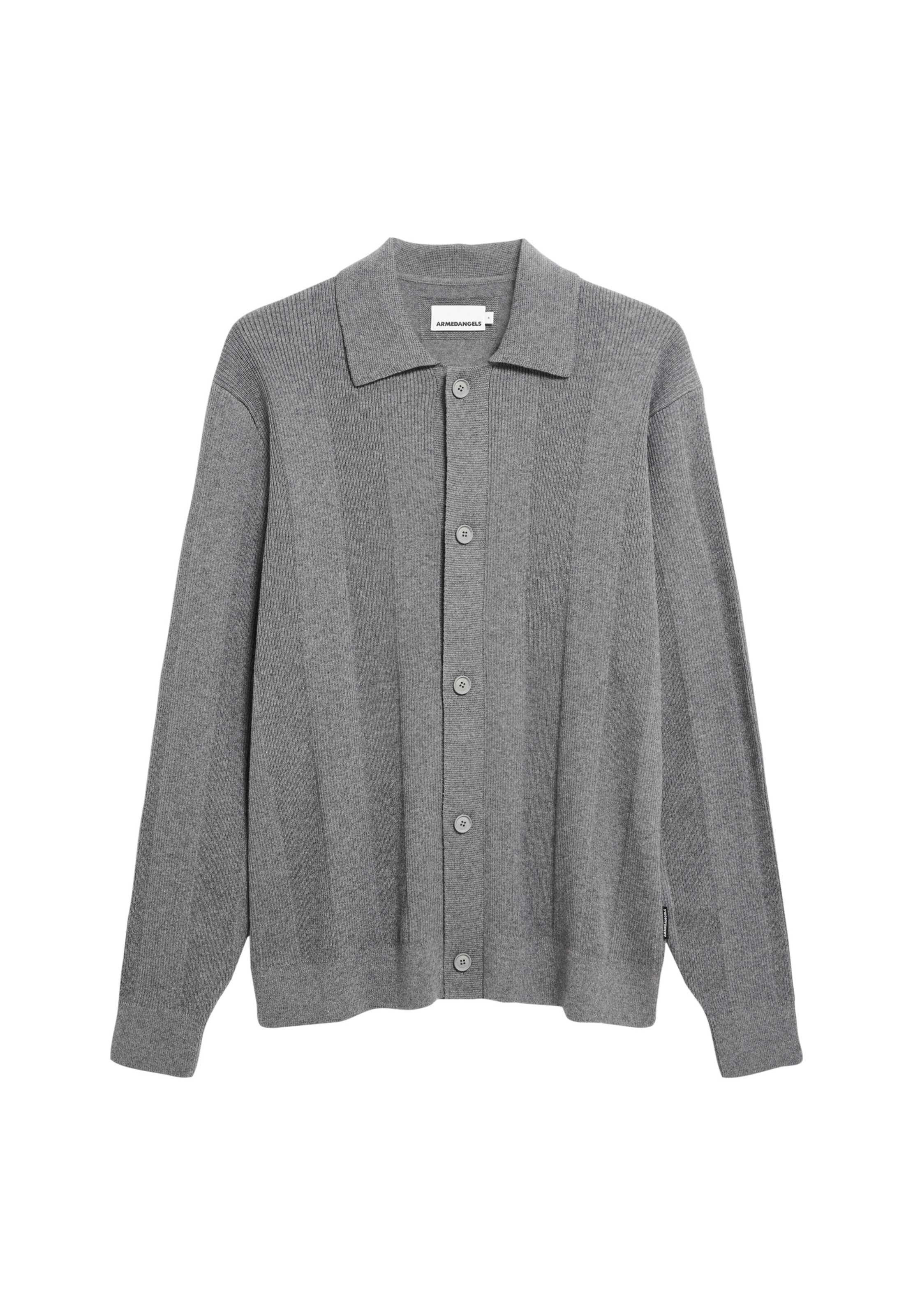 ARMEDANGELS Gebreid vest ' VAALOMES ' in Grijs: voorkant