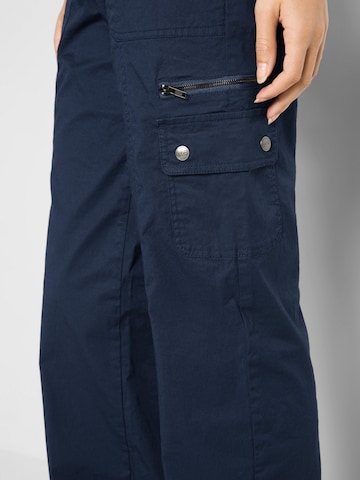 bonprix Regular Cargobroek in Blauw