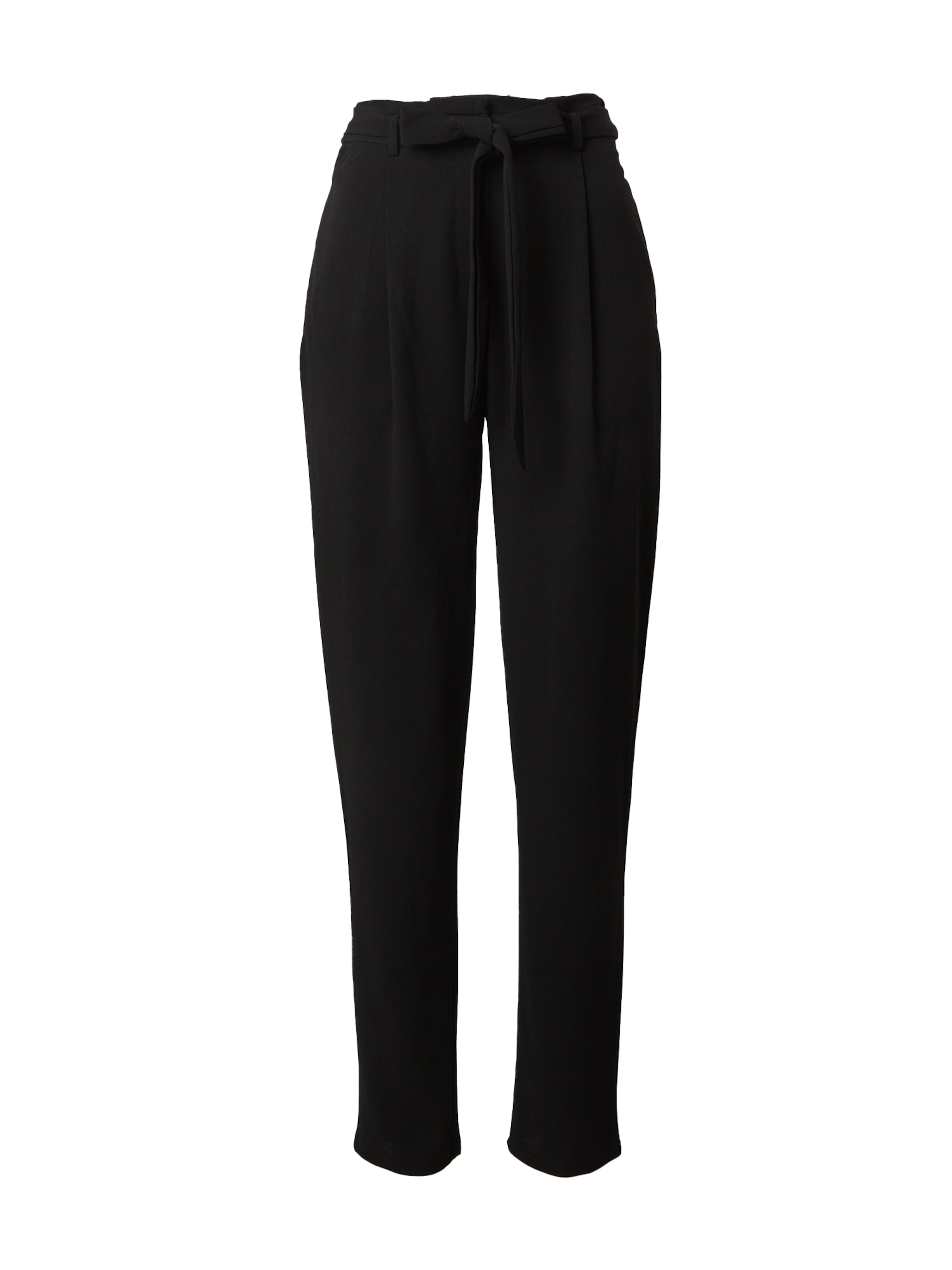 VILA Ohlapna forma Hlače z naborki &#x27;VICLAVA&#x27; | črna barva: sprednja stran