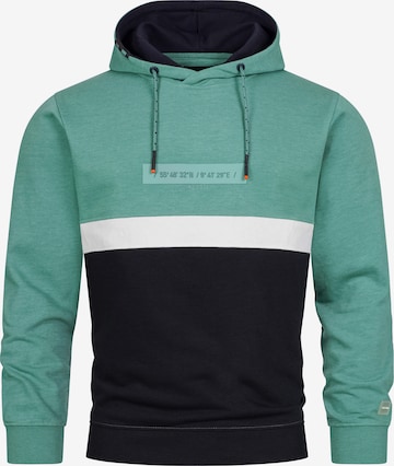 INDICODE JEANS Sweatshirt 'Magnus' in Blauw: voorkant